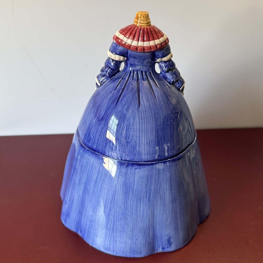 Rare Vintage Biscuit Jars Ala Mode Victorian Dress Form Mannequin Vanity Jar - Picture 4 of 11